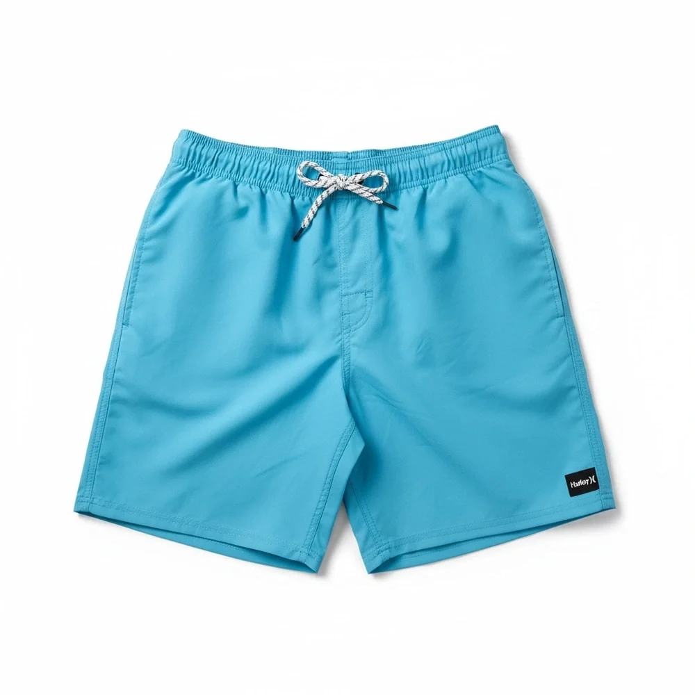 NWT Hurley Boys Turquoise Blue Swim Trunks with liner Vacation Summer Resortwear